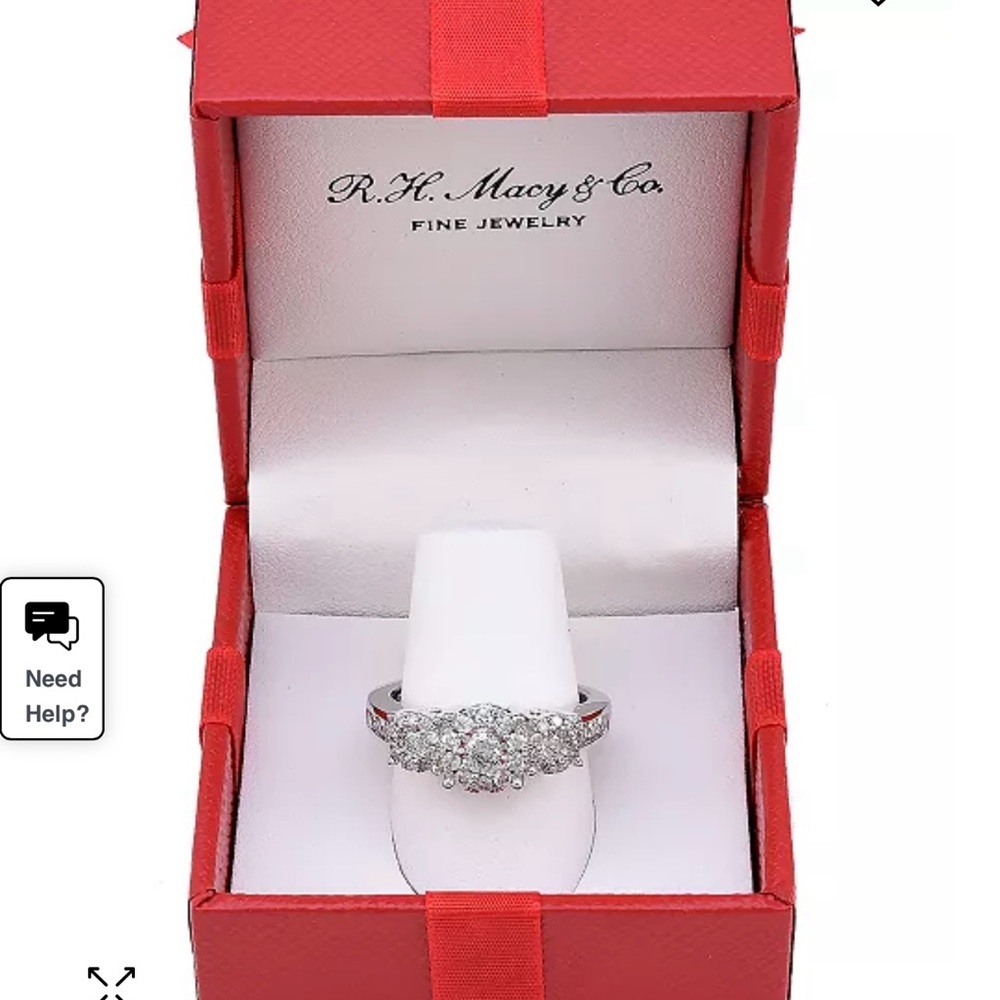 Elegant Silver Diamond Ring